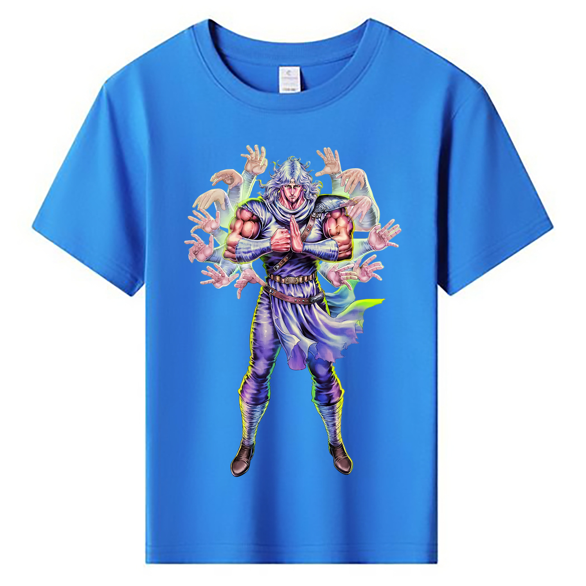 （画像用） 北斗の拳 Fist of the North Star 綿100％キッズTシャツ（フロントプリント）